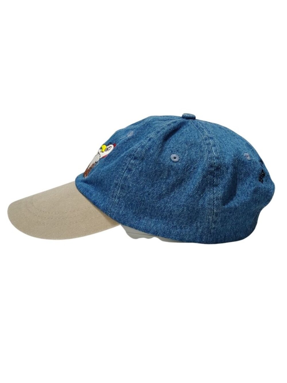 Big Ed's Chicken Pit Denim Strapback Hat Embroidered Restaurant Promo Cap Vtg - Picture 8 of 12